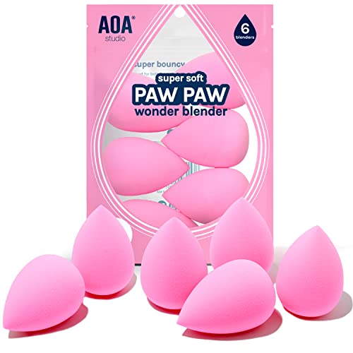 AOA Studio Makeup Sponge Set of 6, Latex-Free