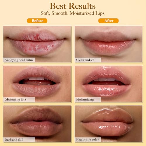 3-Piece Turmeric Lemon Lip Scrub & Balm Set with Brush
