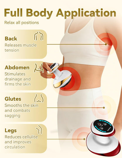 4-in-1 Heated Cellulite Massager with Suction & Rolling Massage
