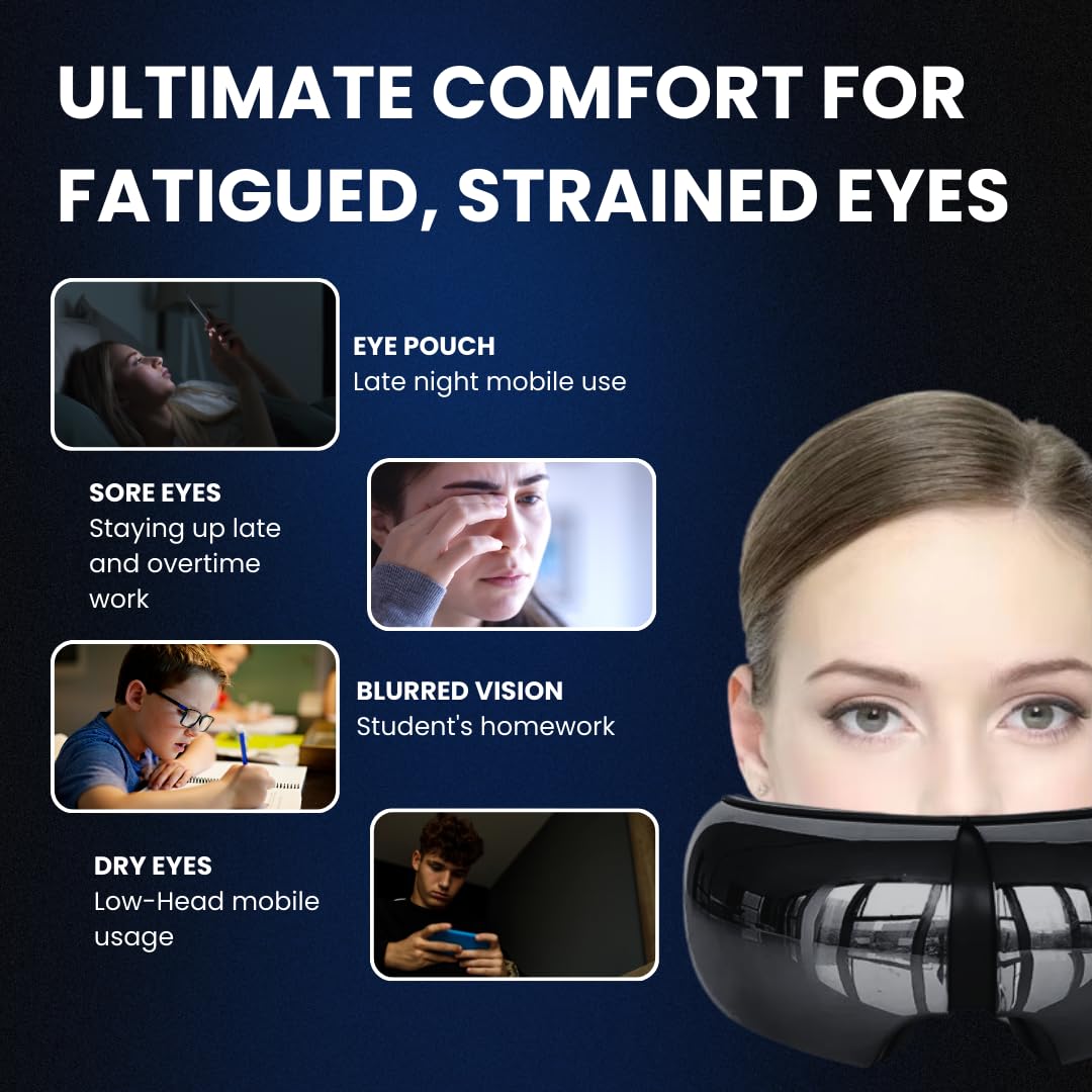 ambrint Eye Massager with Heat & Bluetooth