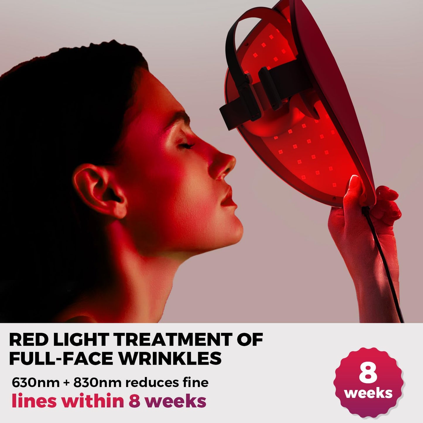 QuasarMD 3D LED Face Mask with Red, Blue & Infrared Light Therapy