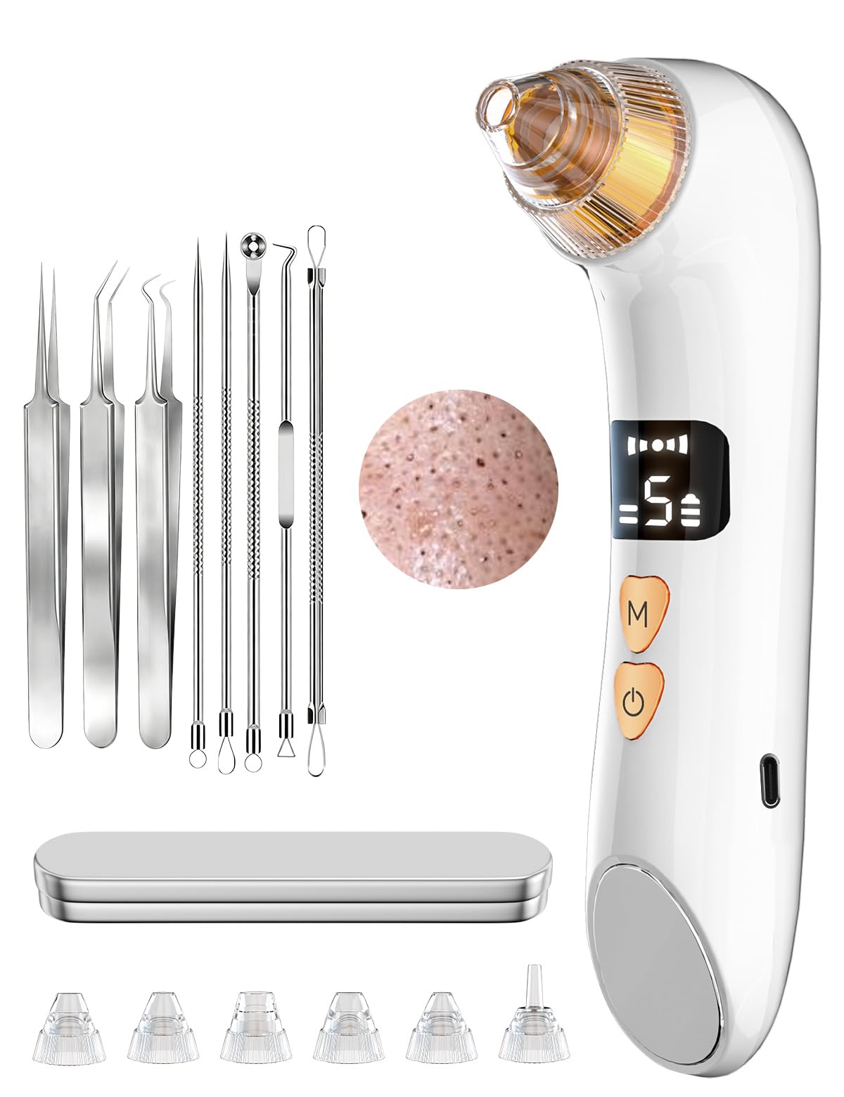 Blackhead Remover Pore Vacuum with Camera & Heating