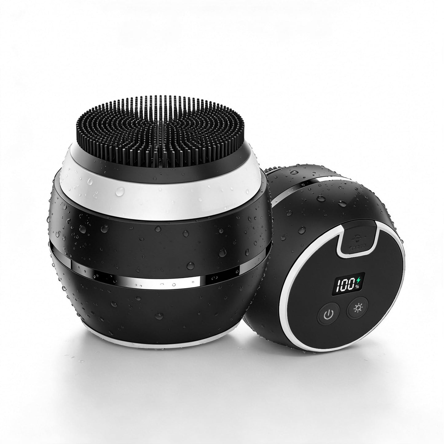 Electric Silicone Facial Cleansing Brush with LED Screen