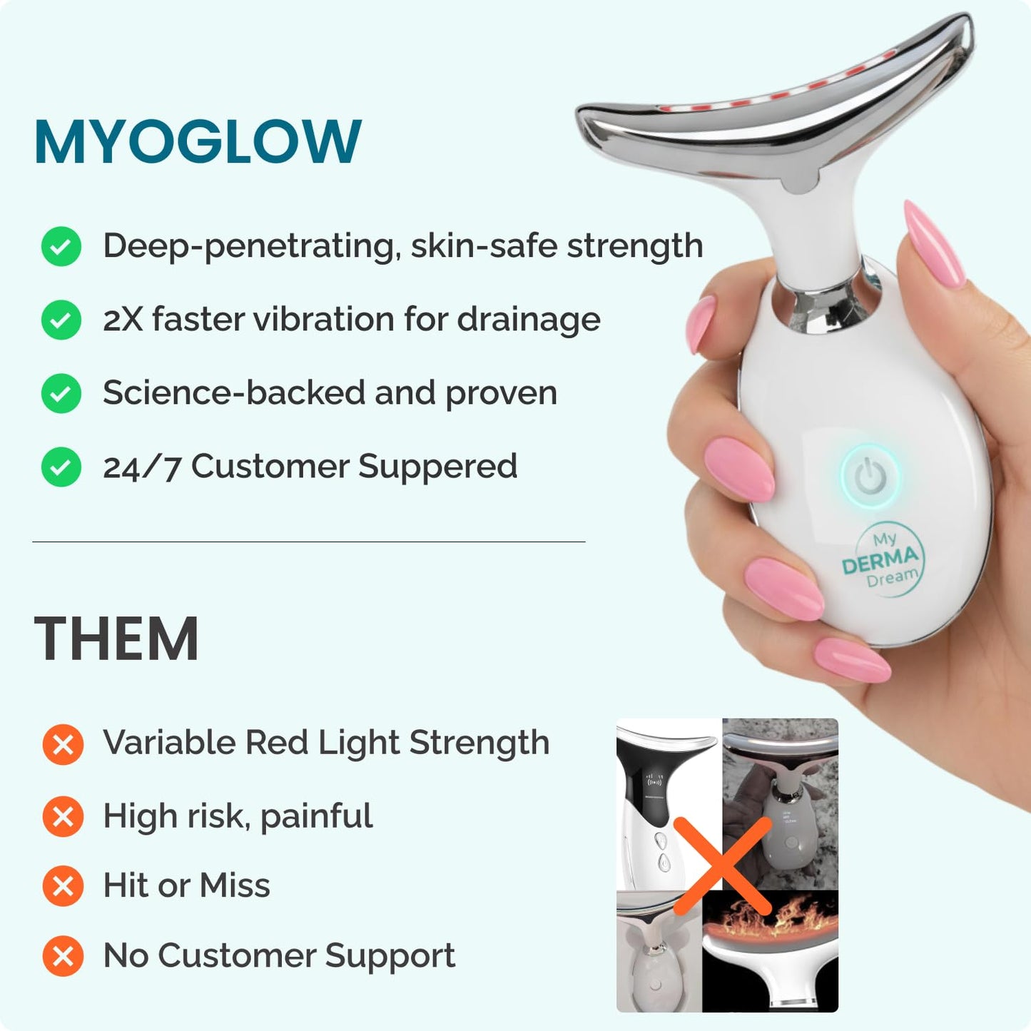 MyDerma Dream MyoGlow LED Sculpting Device with Serums