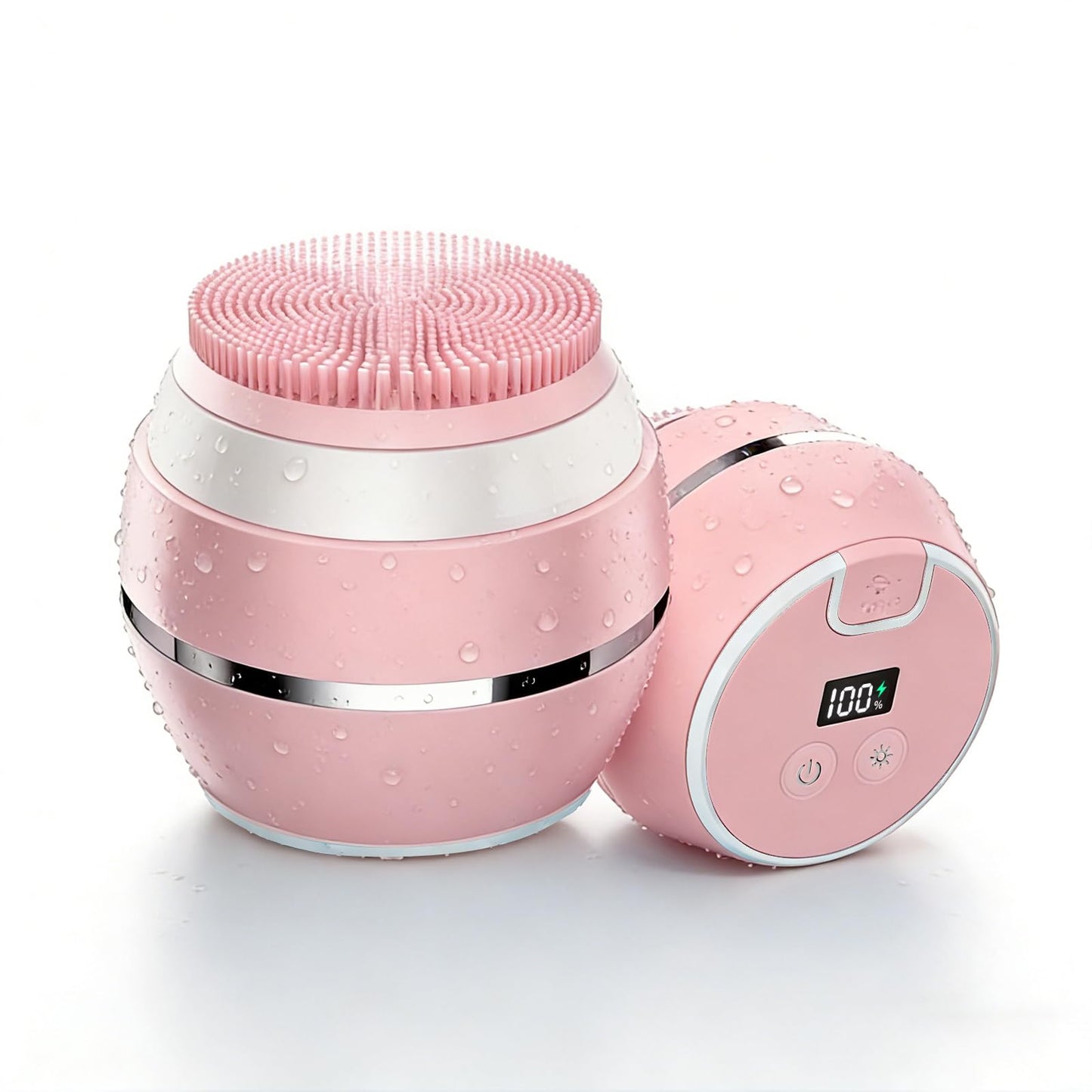 Electric Silicone Facial Cleansing Brush with LED Screen