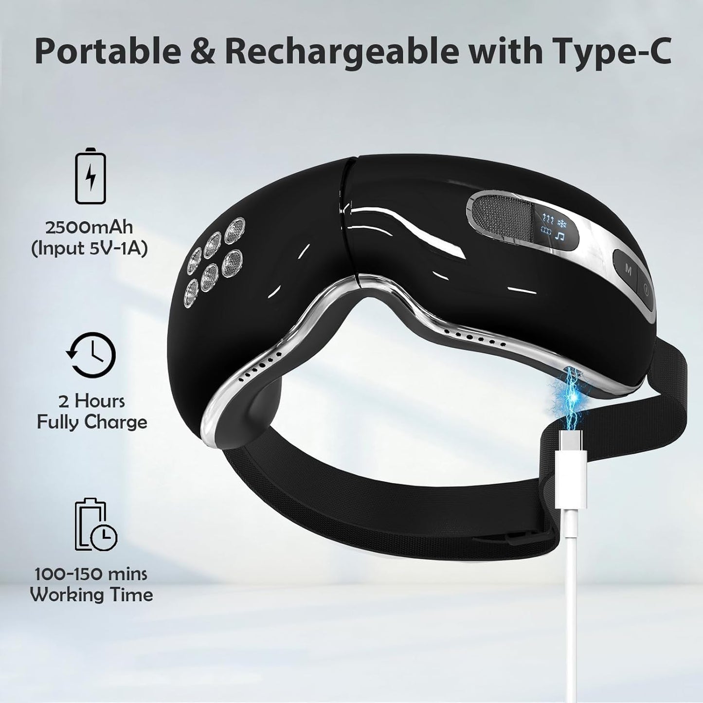 Fmalve Heat Cooling Eye Massager for Migraines 2024