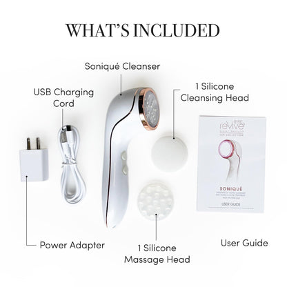 reVive Soniqué Mini Sonic Facial Cleansing Brush with Light Therapy