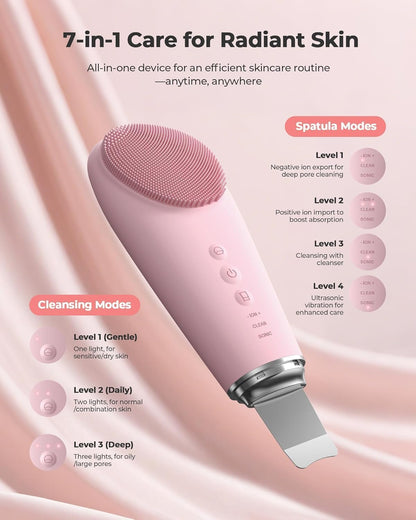 2-in-1 Skin Scrubber & Silicone Facial Cleansing Brush