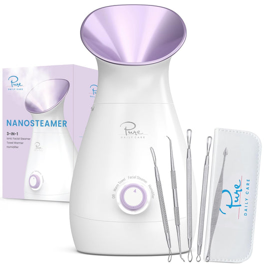 NanoSteamer 3-in-1 Nano Ionic Facial Steamer with Skin Kit