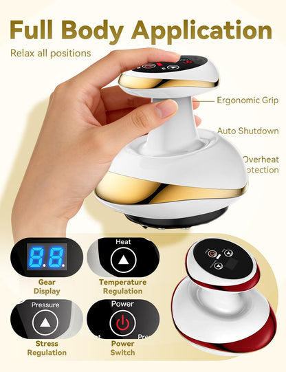 4-in-1 Heated Cellulite Massager with Suction & Rolling Massage