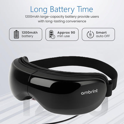 ambrint Eye Massager with Heat & Bluetooth