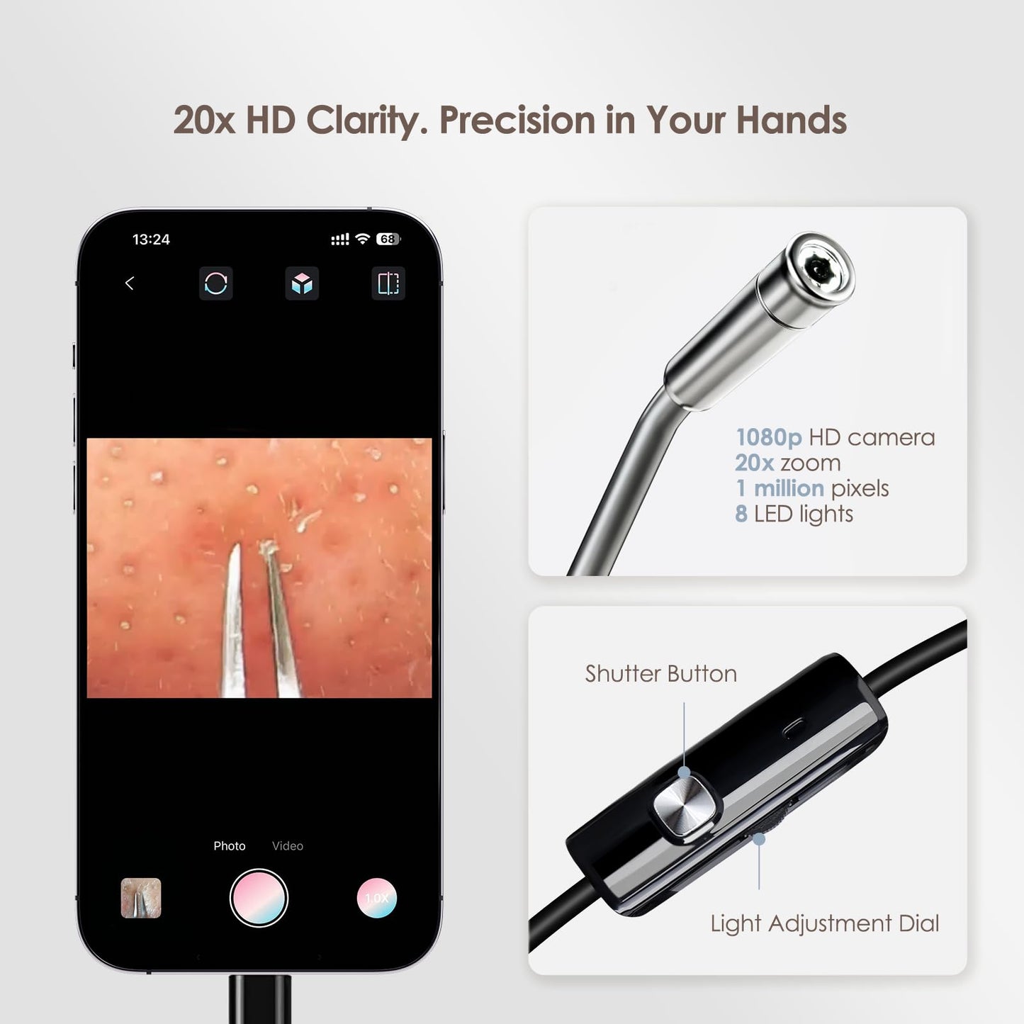 Annalynna Visual Blackhead Remover Tweezers Kit