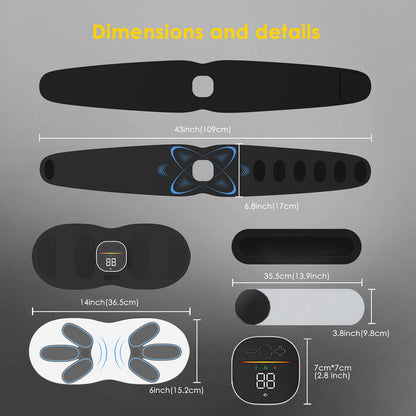 Ab Stimulator Belt with Heat for Belly & Lower Back