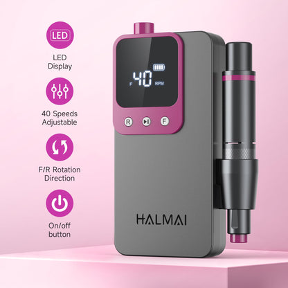Portable Rechargeable Electric Nail Drill Kit 40000RPM