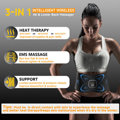 Ab Stimulator Belt with Heat for Belly & Lower Back