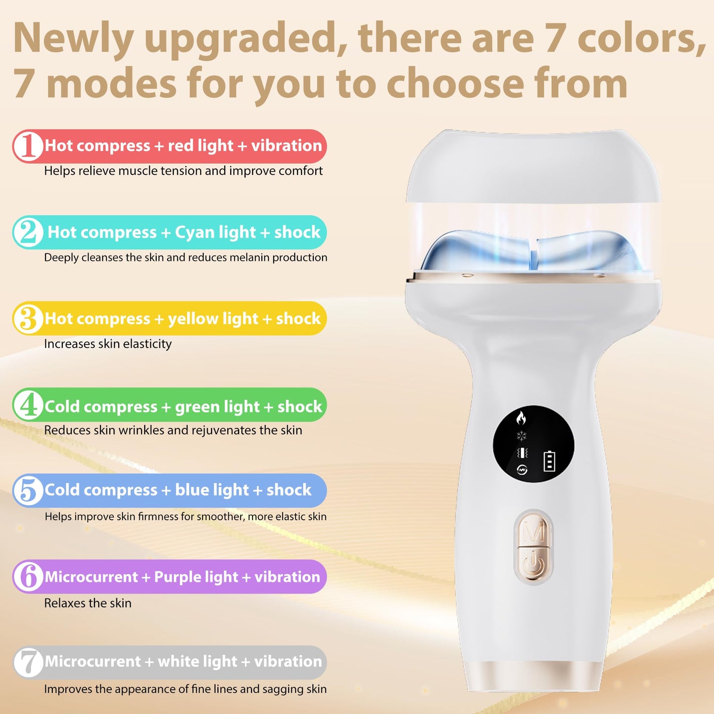 ZoGoo 7-in-1 Hot & Cold Face & Neck Beauty Massager