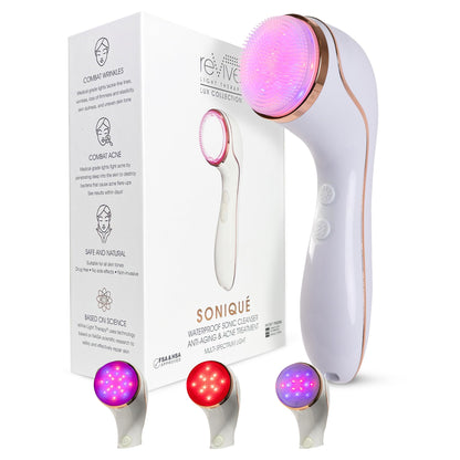 reVive Soniqué Mini Sonic Facial Cleansing Brush with Light Therapy
