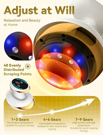 4-in-1 Heated Cellulite Massager with Suction & Rolling Massage