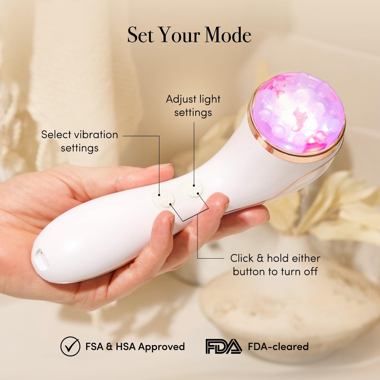 reVive Soniqué Mini Sonic Facial Cleansing Brush with Light Therapy