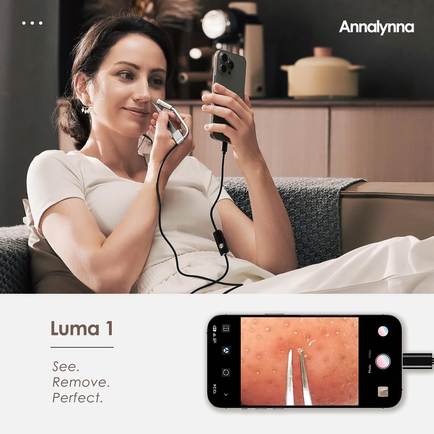 Annalynna Visual Blackhead Remover Tweezers Kit