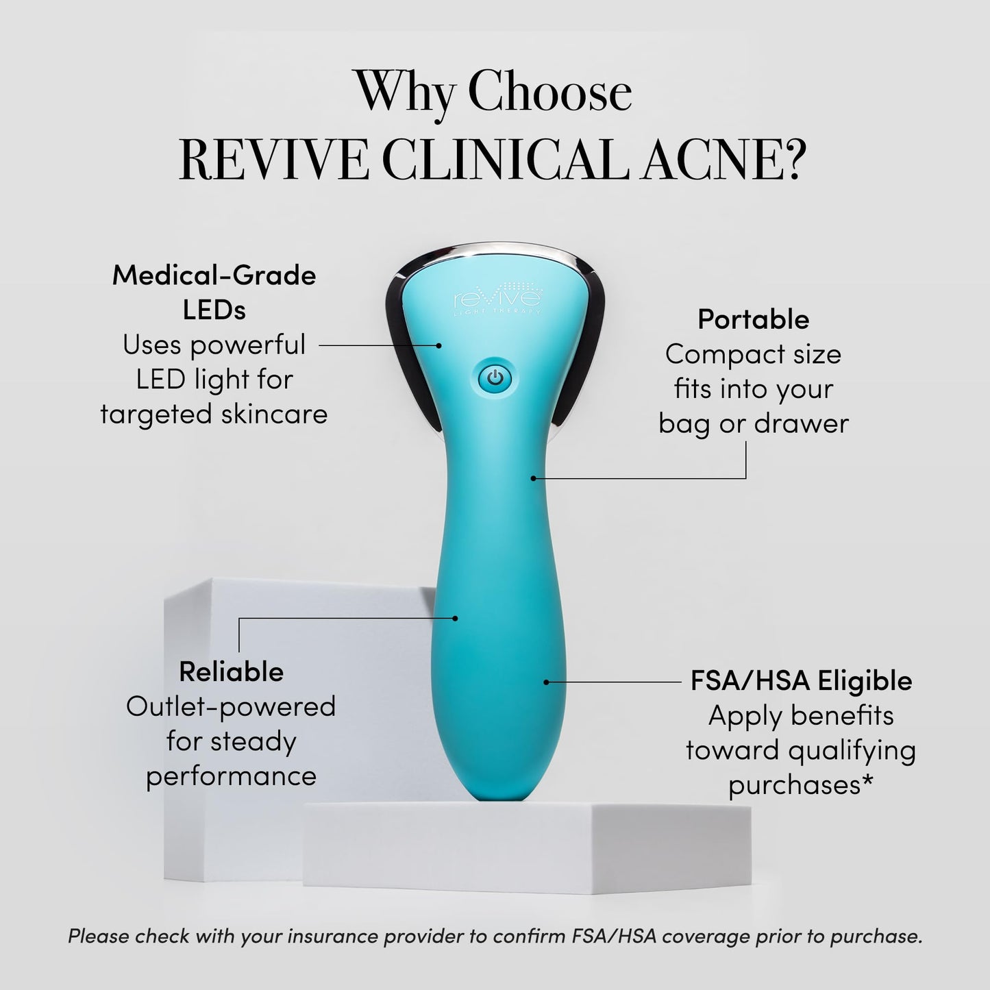reVive Light Therapy Acne and Anti-aging Treatment for Face, Blue Light Therapy Device