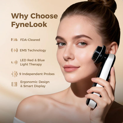 FyneLook Microcurrent Facial Device with Red Light Therapy