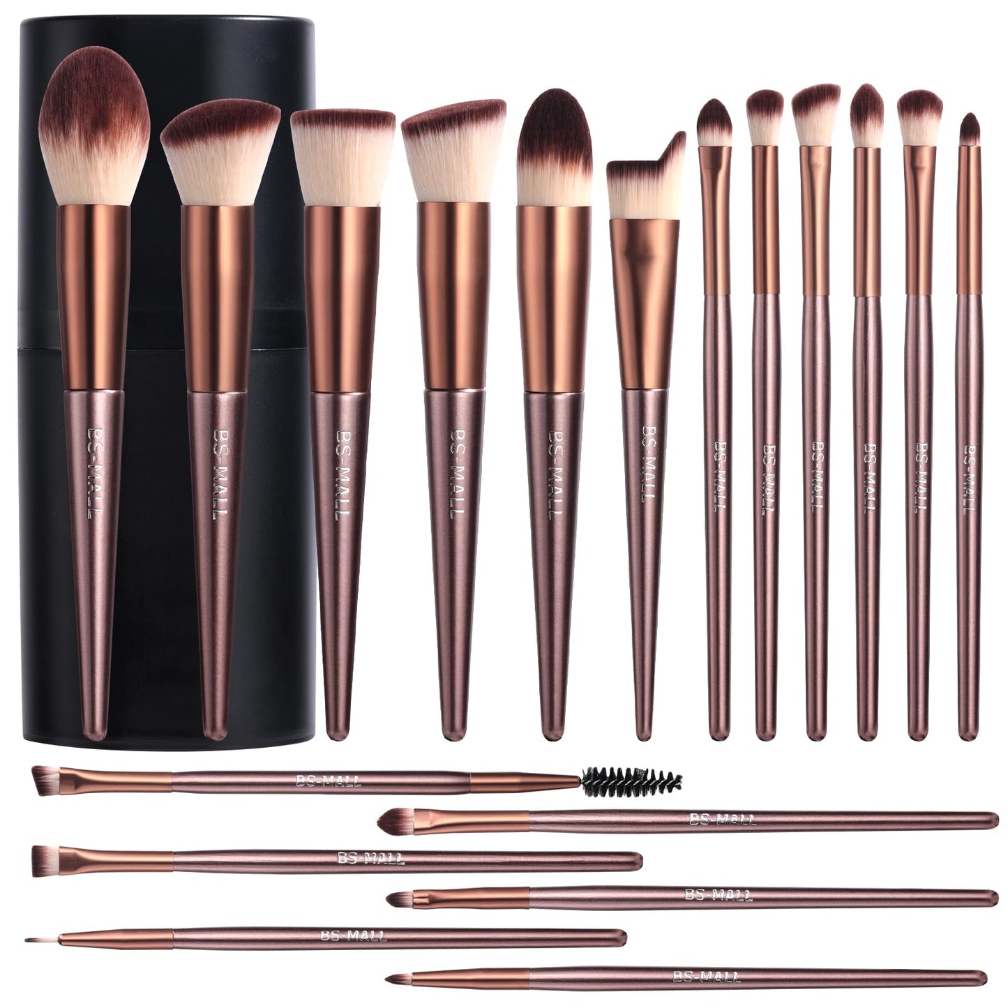 BS-MALL 18-Piece Makeup Brush Set with Case