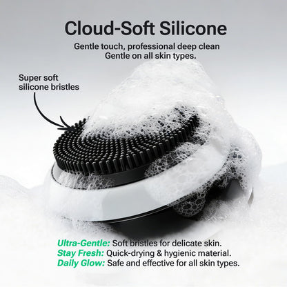 Electric Silicone Facial Cleansing Brush with LED Screen