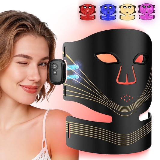 Cordless LED Face & Neck Mask with Red Light Therapy