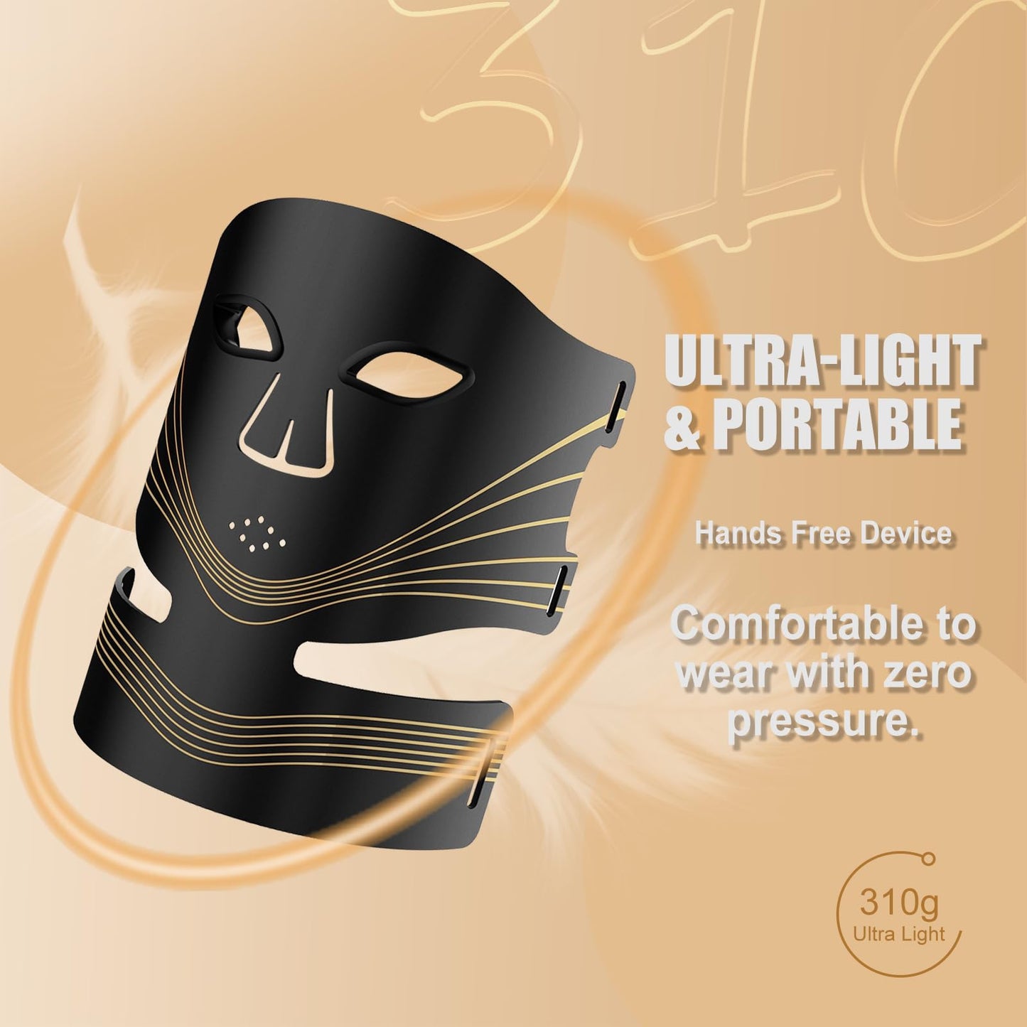 Cordless LED Face & Neck Mask with Red Light Therapy