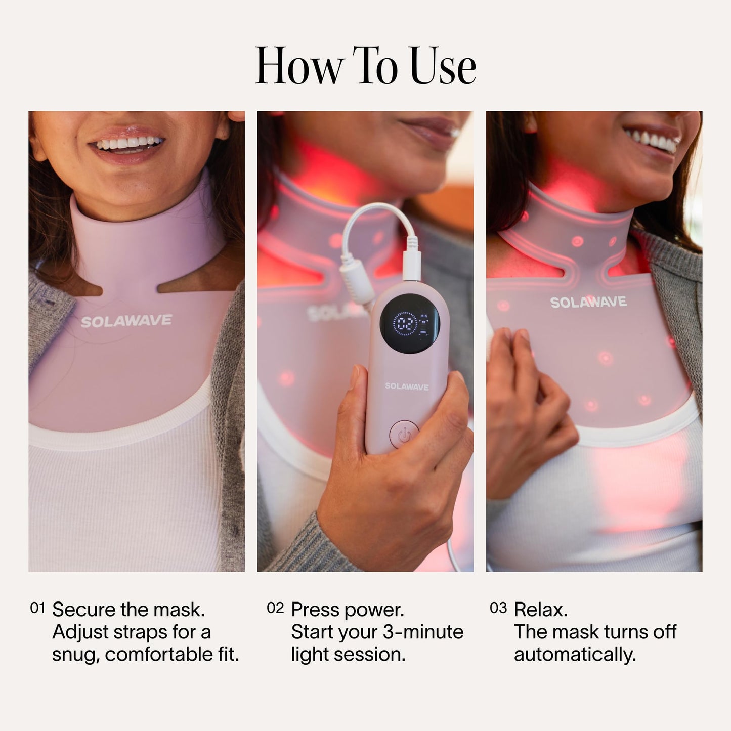 Solawave Neck & Chest Red Light Therapy Mask