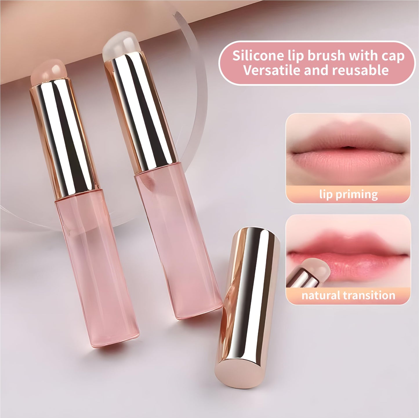 2-Piece Silicone Lip Brush Set