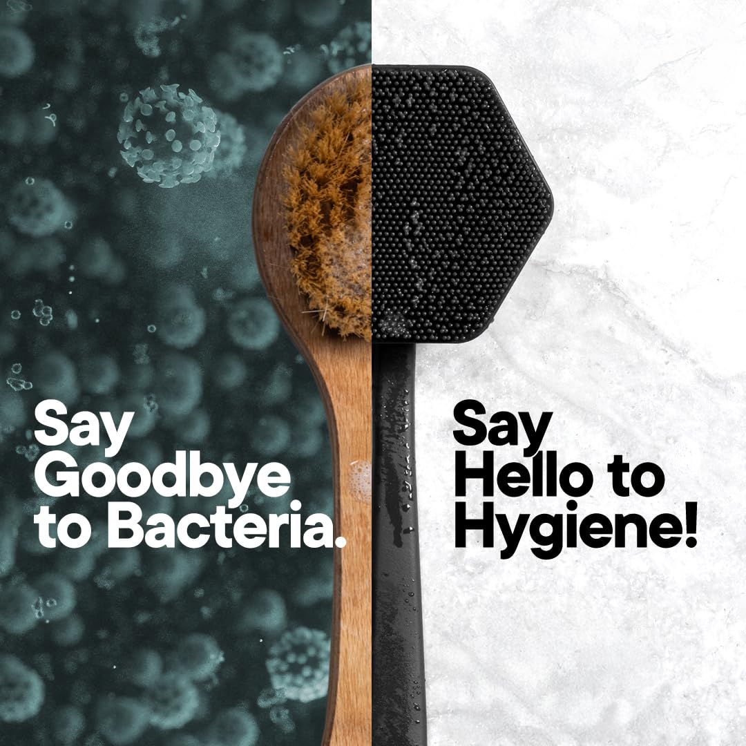 TOOLETRIES Silicone Back Scrubber with Long Handle