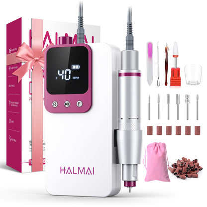 Portable Rechargeable Electric Nail Drill Kit 40000RPM