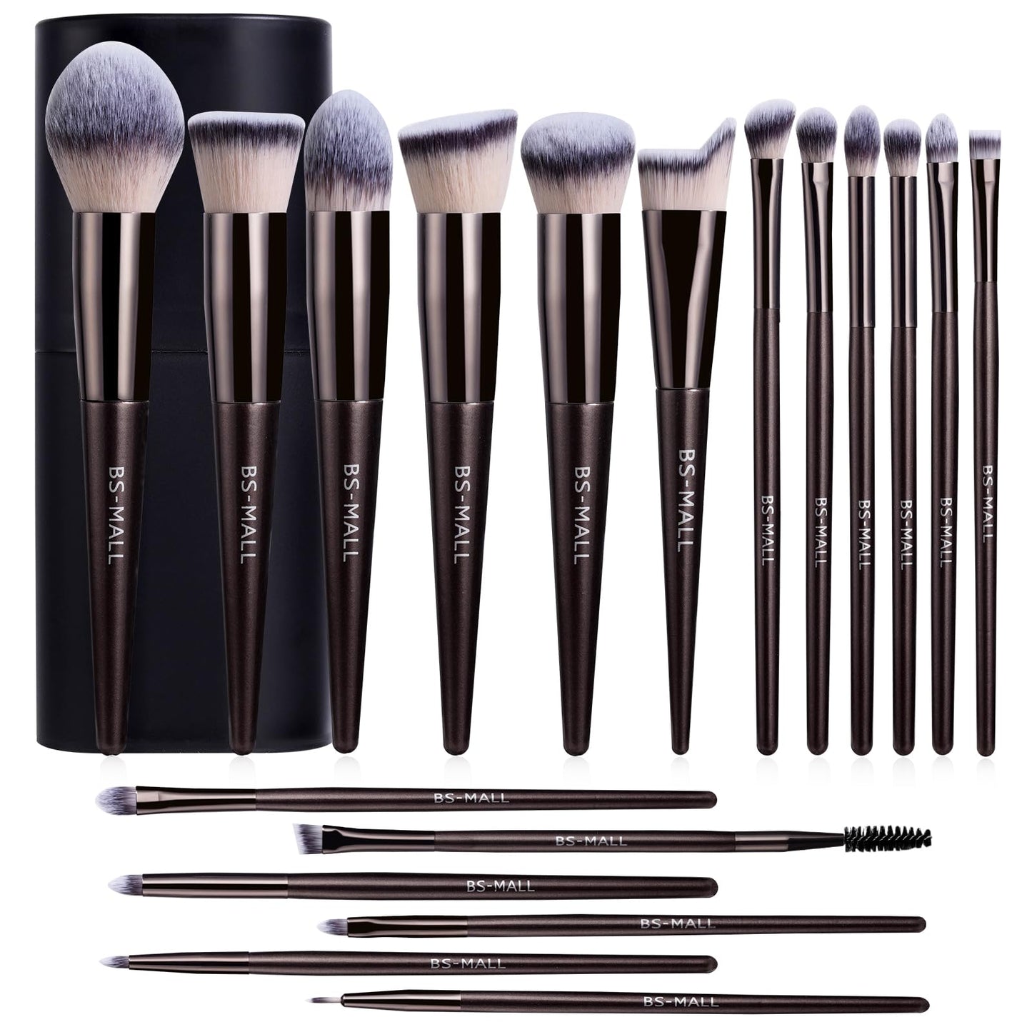 BS-MALL 18-Piece Makeup Brush Set with Case