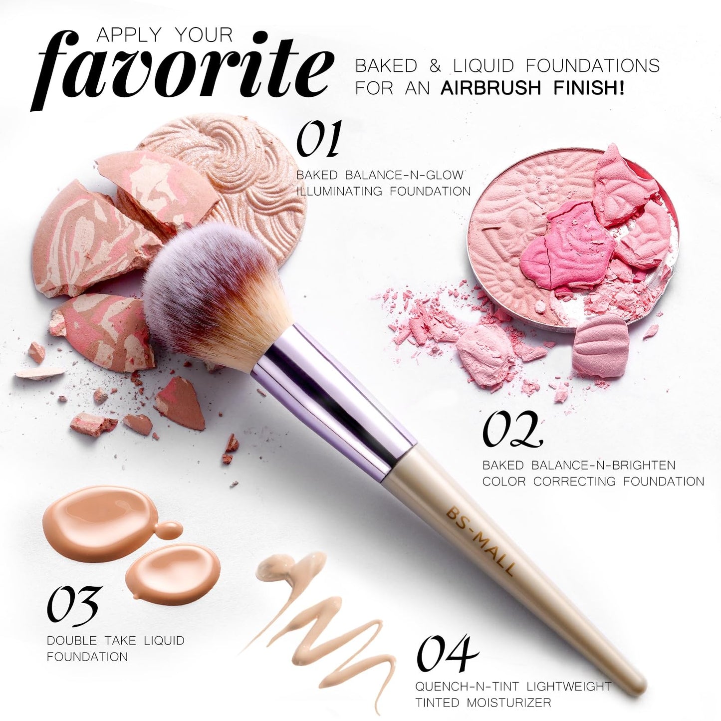 BS-MALL 18-Piece Makeup Brush Set with Case