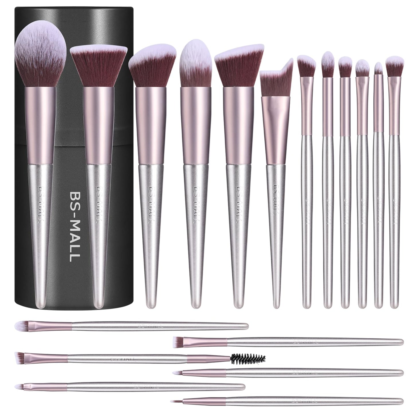 BS-MALL 18-Piece Makeup Brush Set with Case