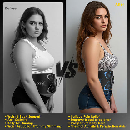 Ab Stimulator Belt with Heat for Belly & Lower Back