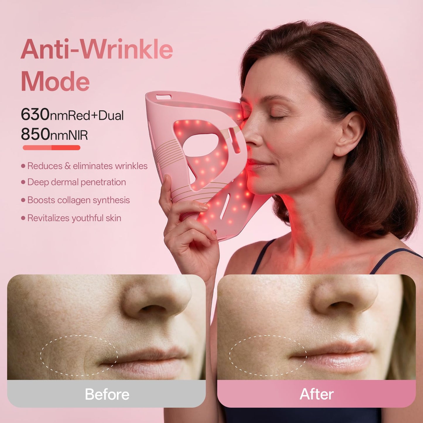 Graart 4D LED Red Light Therapy Face & Jawline Mask
