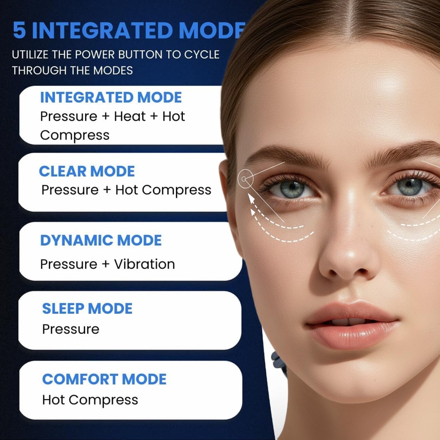 ambrint Eye Massager with Heat & Bluetooth