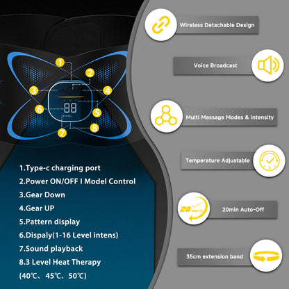 Ab Stimulator Belt with Heat for Belly & Lower Back