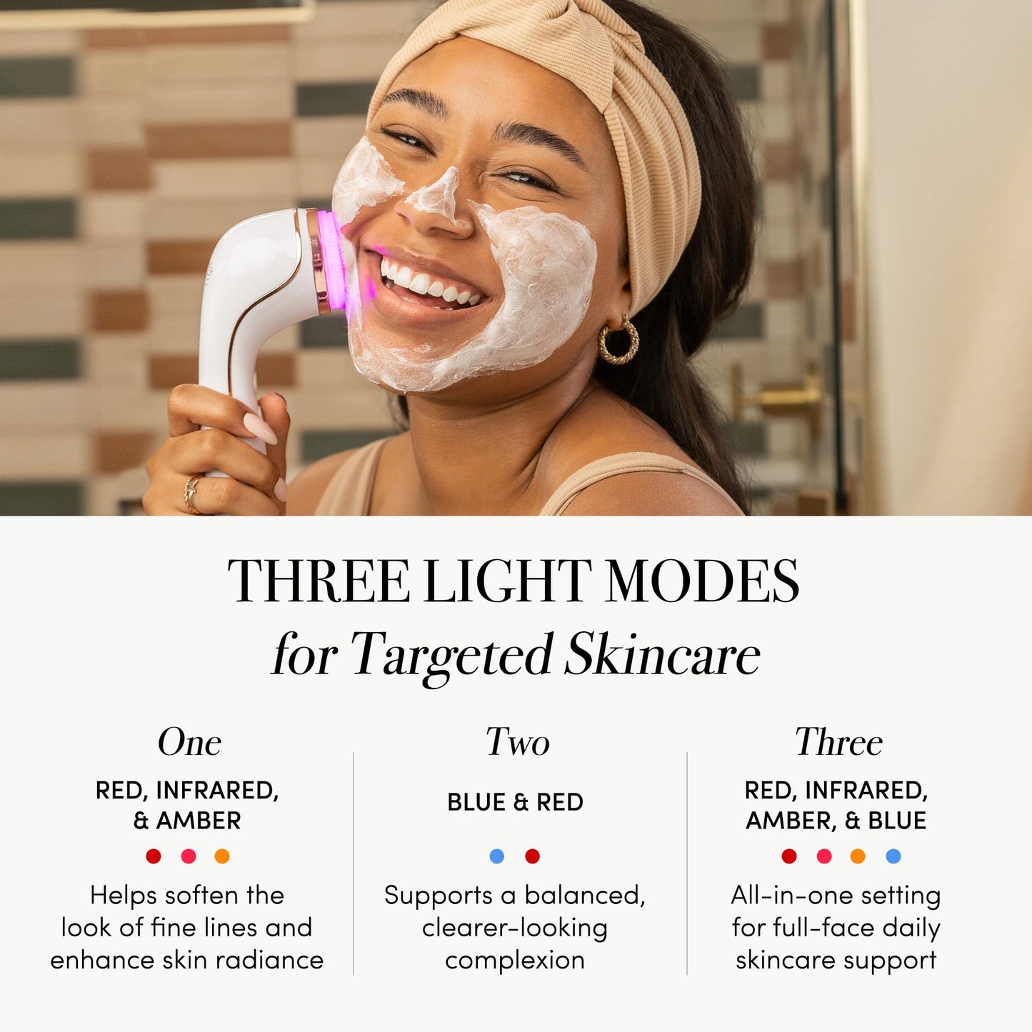 reVive Soniqué Mini Sonic Facial Cleansing Brush with Light Therapy