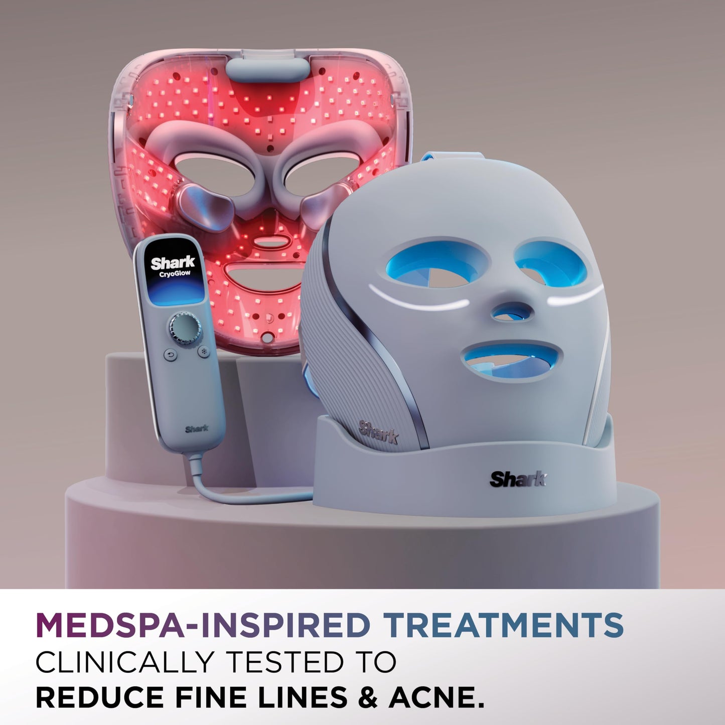 Shark CryoGlow LED Face Mask with Under-Eye Cooling