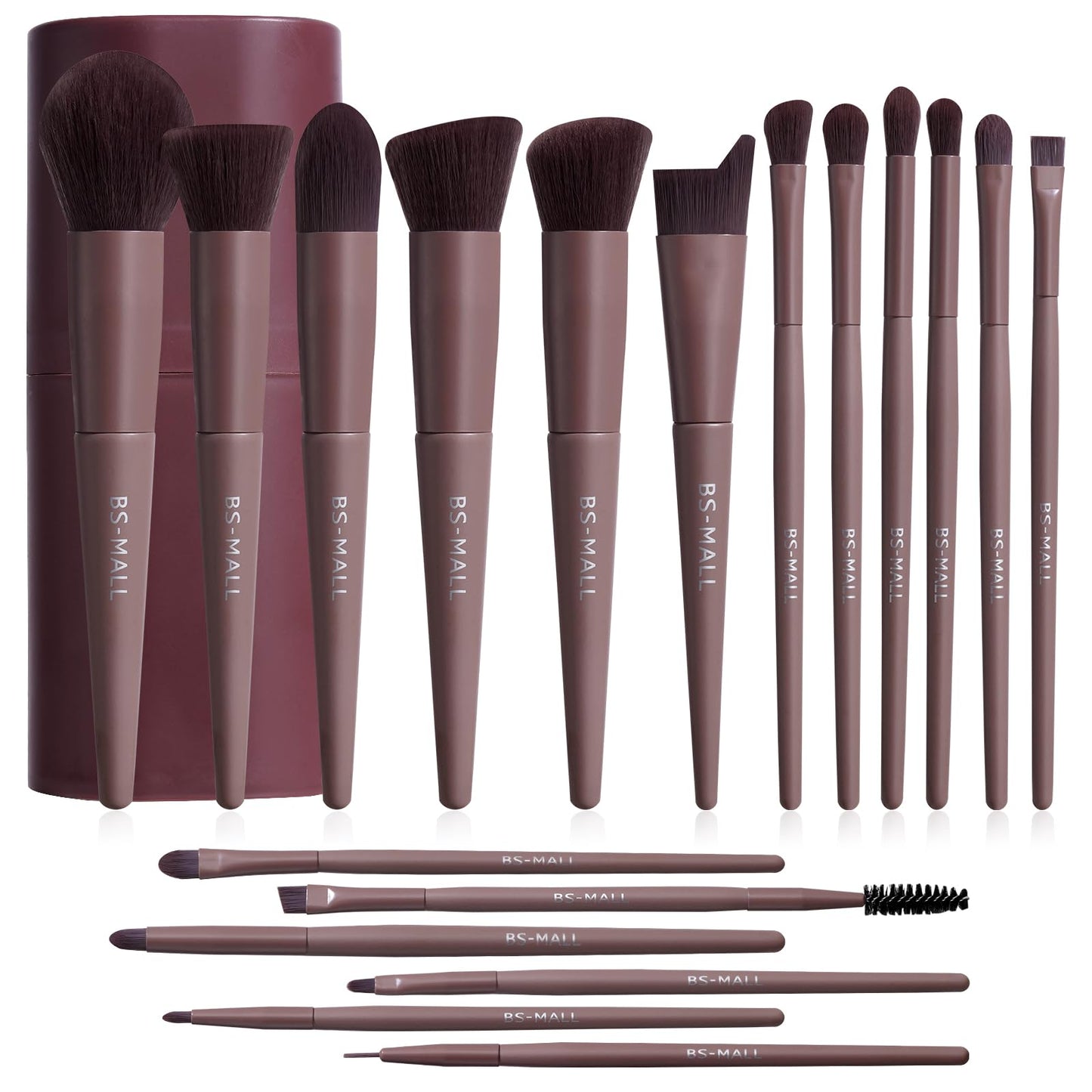 BS-MALL 18-Piece Makeup Brush Set with Case