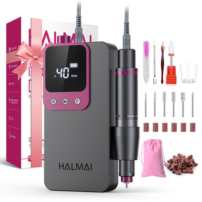 Portable Rechargeable Electric Nail Drill Kit 40000RPM