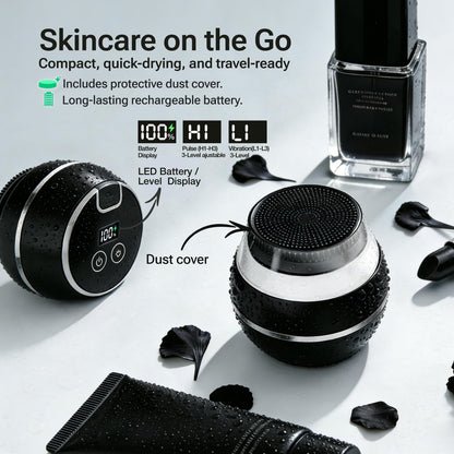 Electric Silicone Facial Cleansing Brush with LED Screen
