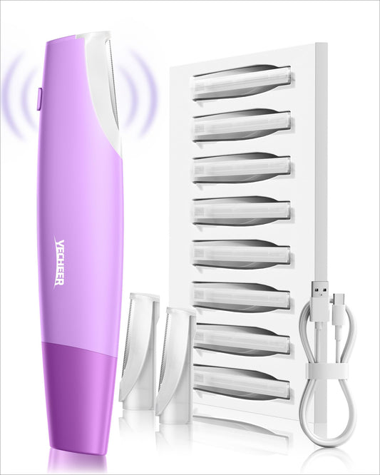 Yecheer Sonic Dermaplane Razor with 8 Refill Blades