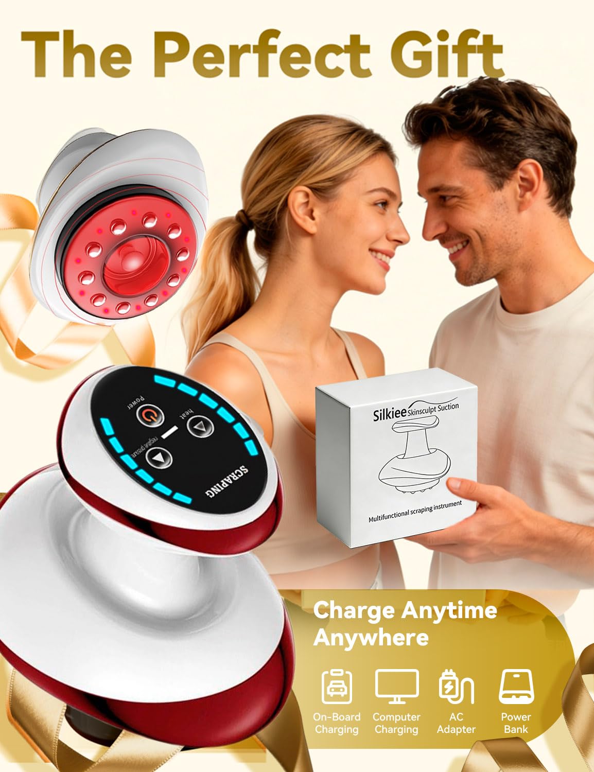 4-in-1 Heated Cellulite Massager with Suction & Rolling Massage