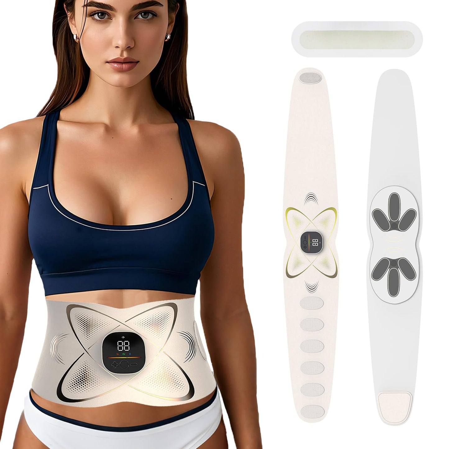 Ab Stimulator Belt with Heat for Belly & Lower Back