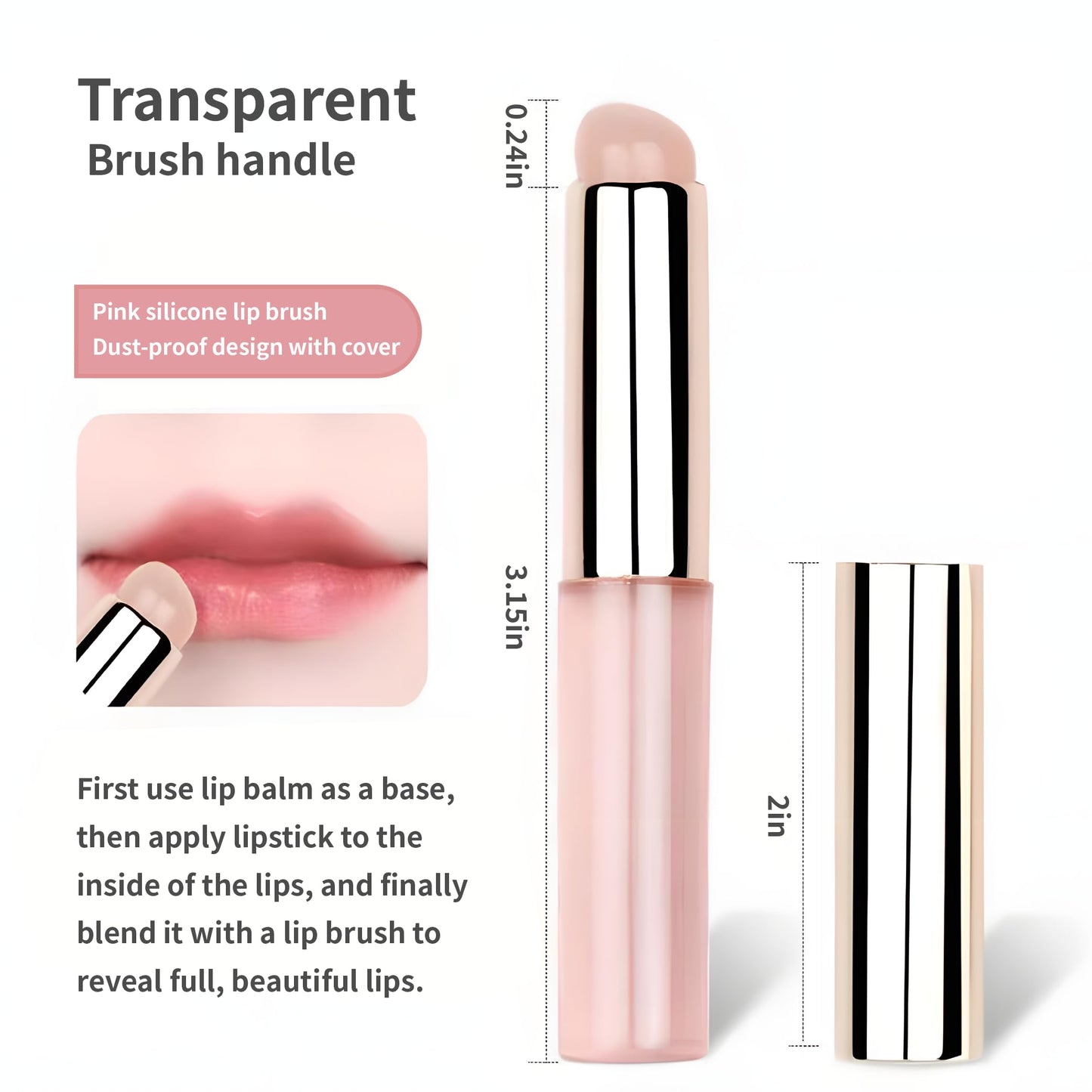 2-Piece Silicone Lip Brush Set
